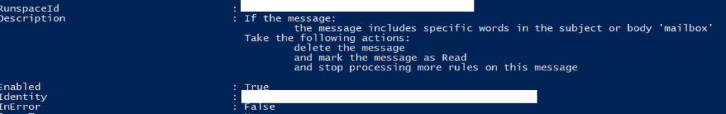 Identifying compromised Office 365 email inboxes - rules 1