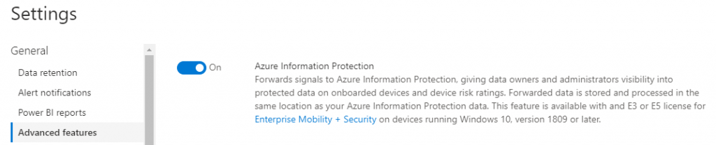 Azure Information Protection Setting Recommendations