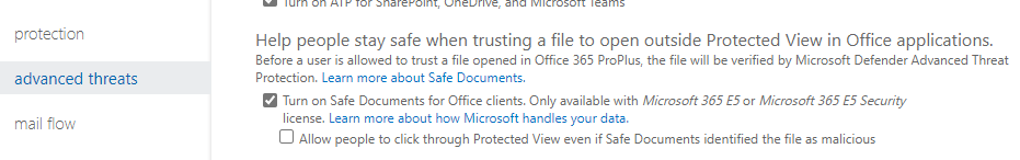 Microsoft 365 E5: Enabling Safe Documents